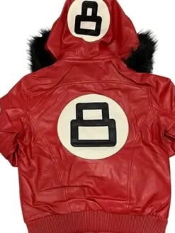 Unisex 8 Ball Hooded Multiple Colors Bomber Leather Jacket