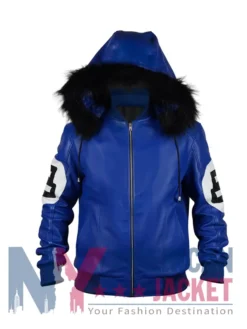 Unisex 8 Ball Multiple Colors Bomber Hooded Leather Jacket