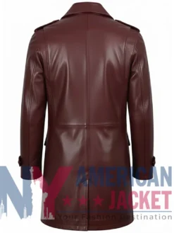 Unisex Leather Long Trench Multicolor Coat