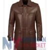 Unisex Multicolor Long Leather Trench Coat