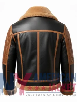 Vintage B3 Leather Aviator Black and Tan Jacket