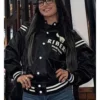 Carla Gonzalez WWE 2025 Wrestler Roxanne Perez Black Varsity Jacket For Sale