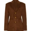 WWE Cathy Kelley Brown suede Blazer