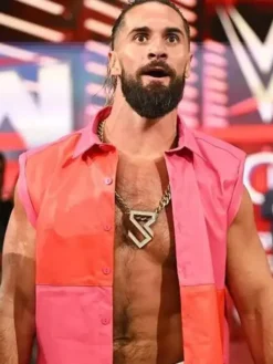 WWE Raw 2025 Seth Rollins Leather Vest