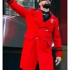 WWE Raw Seth Rollins Red Wool Coat