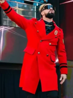 WWE Raw Seth Rollins Red Wool Coat