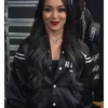 WWE Wrestler Roxanne Perez Black Varsity Jacket