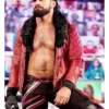 WWE Seth Rollins Quilted Red Leather Jacket