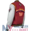 Washington Commanders DC Pink Cropped Varsity Jacket