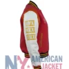 Washington Commanders DC Varsity Cropped Pink Jacket