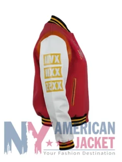 Washington Commanders DC Varsity Cropped Pink Jacket