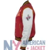 Washington Commanders Pink Cropped DC Varsity Jacket