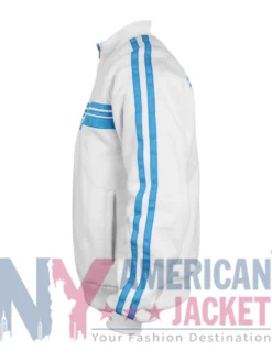Wii White Fleece Jacket featuring YKK zipper closure and full-length sleeves