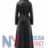 Women's Sheepskin Black Leather Trench Coat