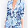 emily cooper Emily In Paris S05 Blue Printed Blazer