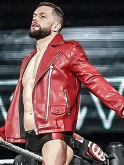 Finn Balor Red Leather Jacket