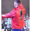 wwe wrestler finn balor red leather jacket
