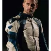 Alexander Skarsgård Pillion White Racer Jacket