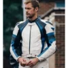 Alexander Skarsgård Pillion White Racer Leather Jacket