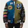 All Star Matcha Olive Letterman Varsity Jacket