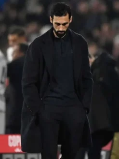 Alvaro Arbeloa Black Wool Coat