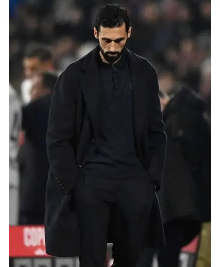 Alvaro Arbeloa Black Wool Coat