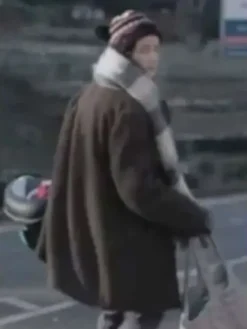 Andrea Riseborough Goodbye June Brown Coat