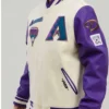 Arizona Diamondbacks White And Purple Varsity Jacket