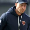 Ben Johnson Chicago Bears Sideline Blue Hoodie