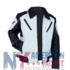 Black and White Leather Moto Jacket