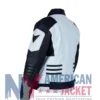Black and White Moto Leather Jacket