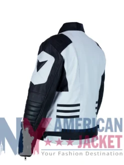 Black and White Moto Leather Jacket