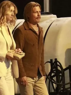 Brad Pitt The Adventures of Cliff Booth suede Jacket