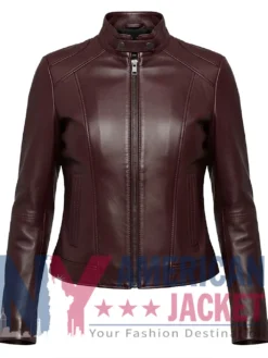 Cafe Racer Leather Women's Slimfit Jacket