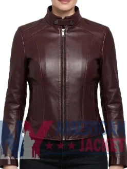 Cafe Racer Women's Leather Slimfit Jacket