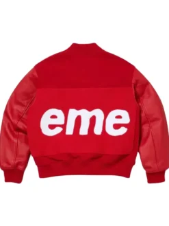 Chenille Supreme Red Bomber Jacket