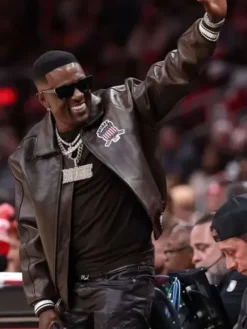 Chicago Bulls v Atlanta Hawks Boosie Badazz Brown Jacket