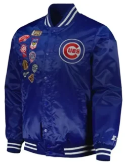 Chicago Cubs Patch Royal Jacket