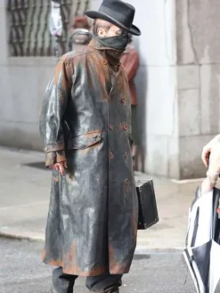Christian Bale The Bride black Coat leather