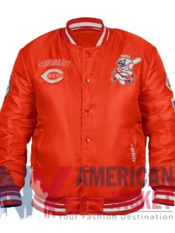 Cincinnati Reds Retro Bomber Classic Rib Jacket