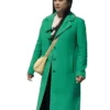 Clara Lioe Run Away 2026 Green Wool Coat
