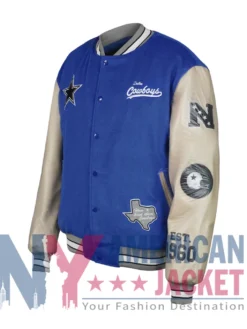 Dallas Cowboys GOLF Full-Snap WANG Letterman Jacket