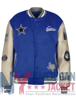 Dallas Cowboys GOLF WANG Full-Snap Letterman Jacket