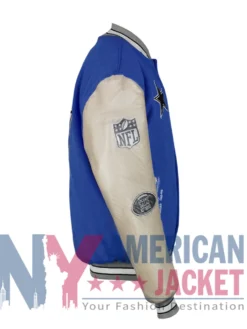 Dallas Cowboys GOLF WANG Letterman Full-Snap Jacket