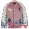 Dandadan 2025 Momo Ayase Pink Varsity Jacket