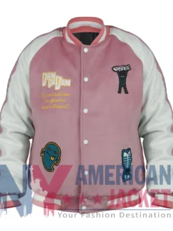 Dandadan 2025 Momo Ayase Pink Varsity Jacket