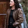 Elaine Benes Seinfeld Brown Leather Jacket