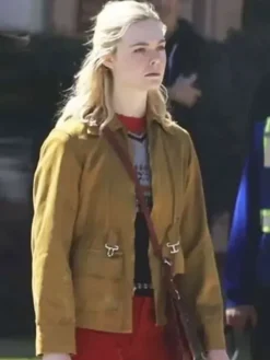 Elle Fanning Margo’s Got Money Troubles Brown Jacket