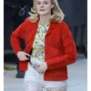 Elle Fanning Margo’s Got Money Troubles Red Fringe Jacket