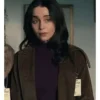 Emilia Clarke Tv Series Ponies 2026 Bea Brown Suede Leather Coat For Sale